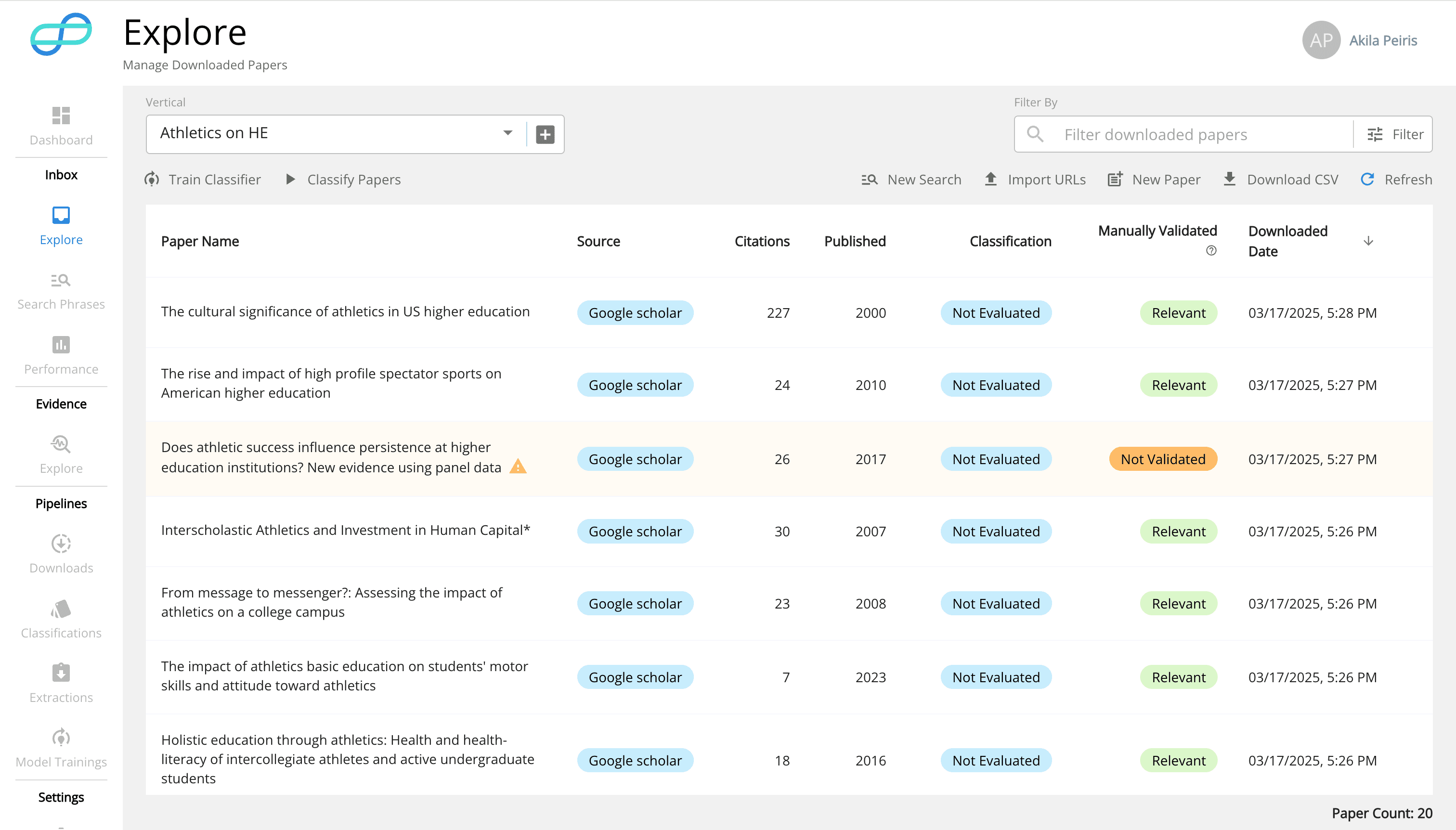 Evidence Hub Curator App - Real World Evidence Platform